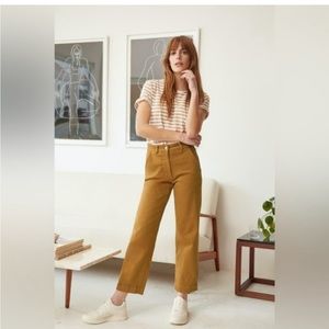 everlane straight leg crop pants size 12